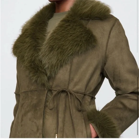 Gap × Cult Gaia Vegan Suede Wrap Coat - Picture 6 of 10